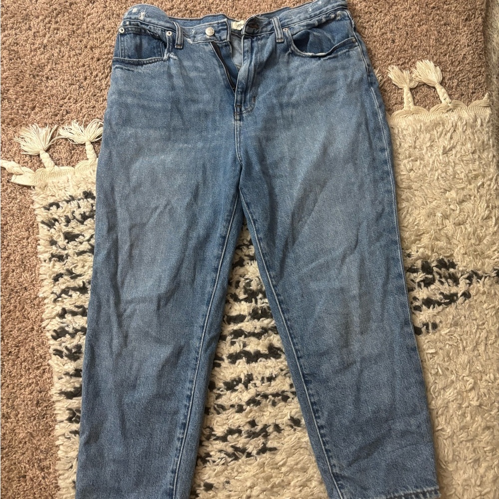 Madewell Light Blue Denim with Brown Patch